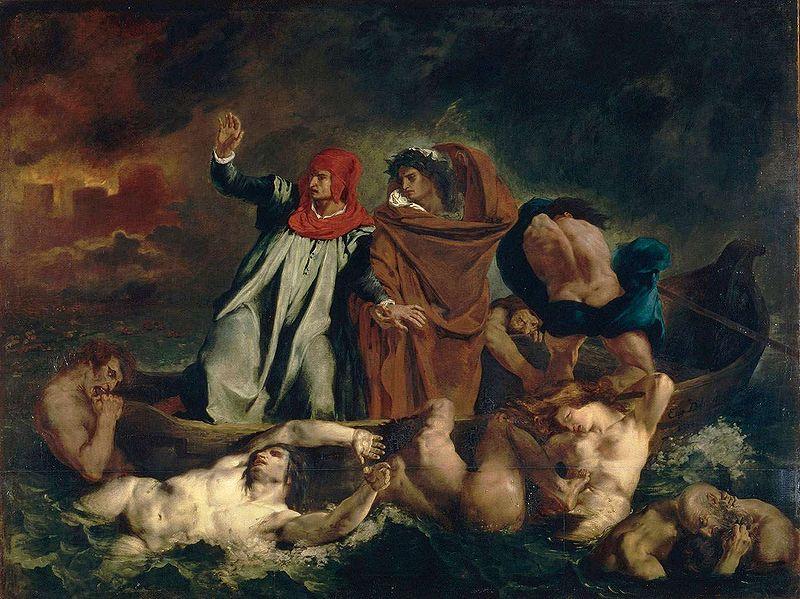 Eugene Delacroix Dante and Vergil in hell China oil painting art